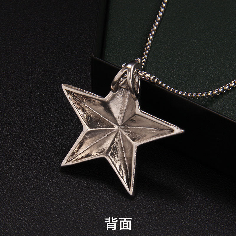 Wholesale Double Five Pointed Star Vintage Necklace Sweater Chain